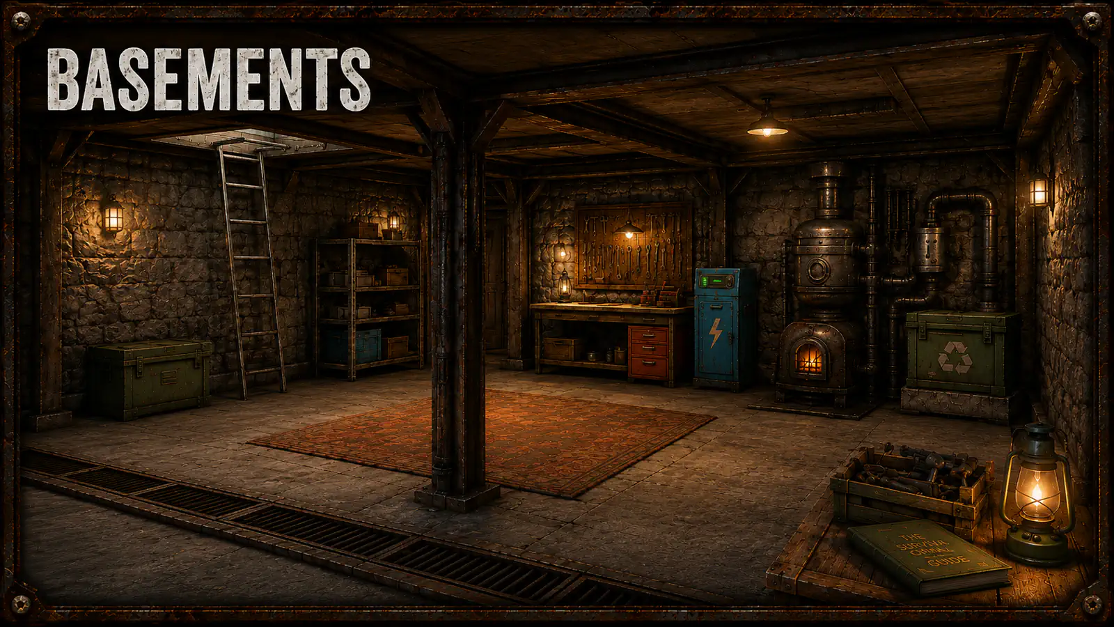 Basements plugin promo, hidden room beneath a foundation