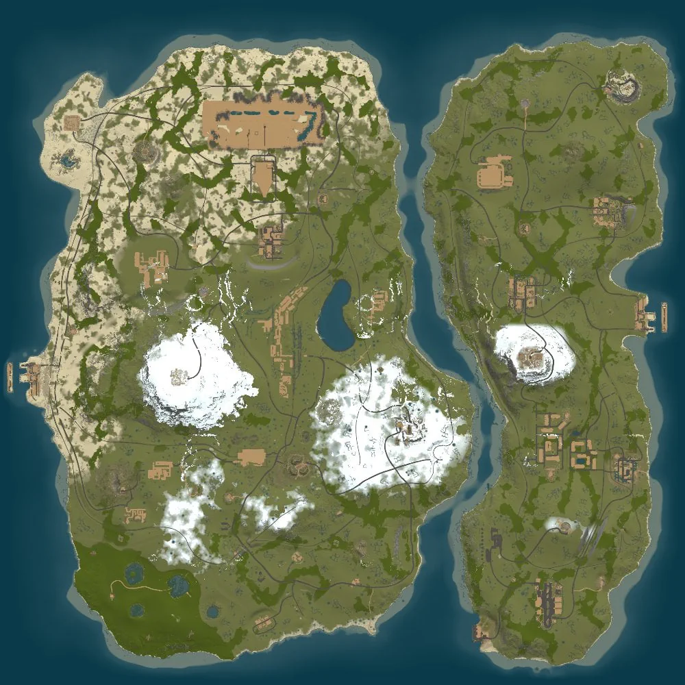 Aerial map overview of the Exclusion Zone