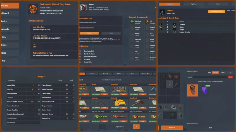 State of Flux Menu Collage