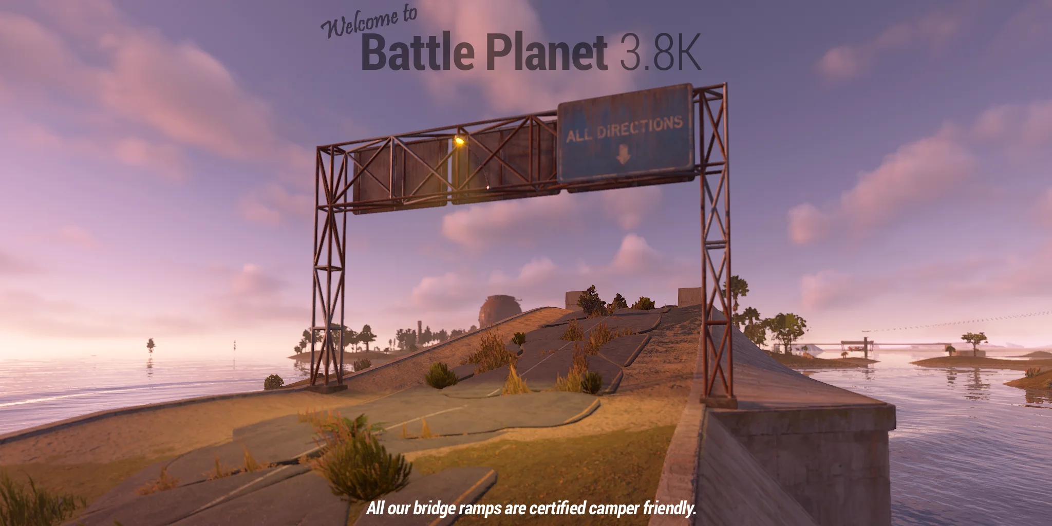 Road bridge connecting Battle Planet regions