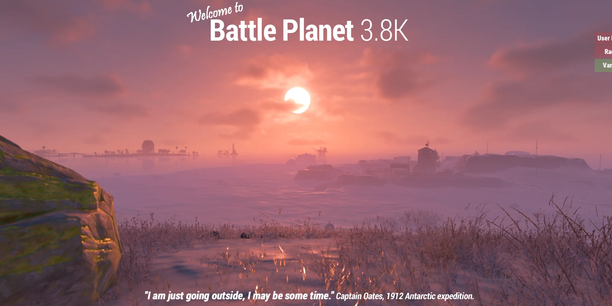 Golden sunset over Battle Planet