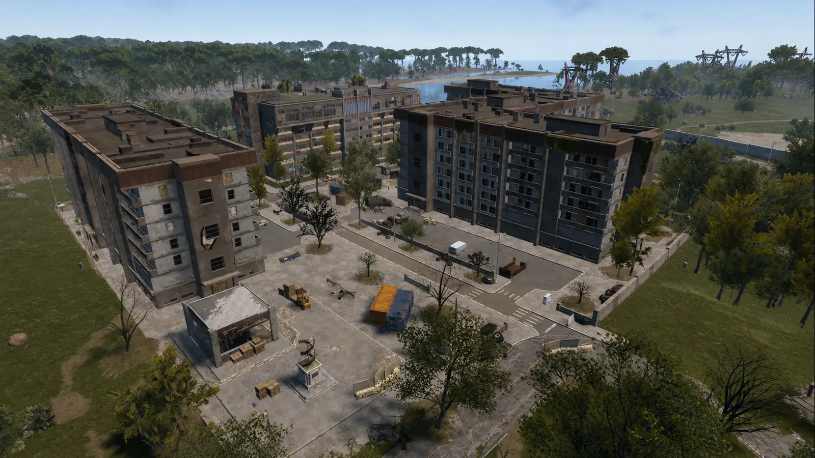 Aerial view of the upcoming Rust Apartment Complex monument