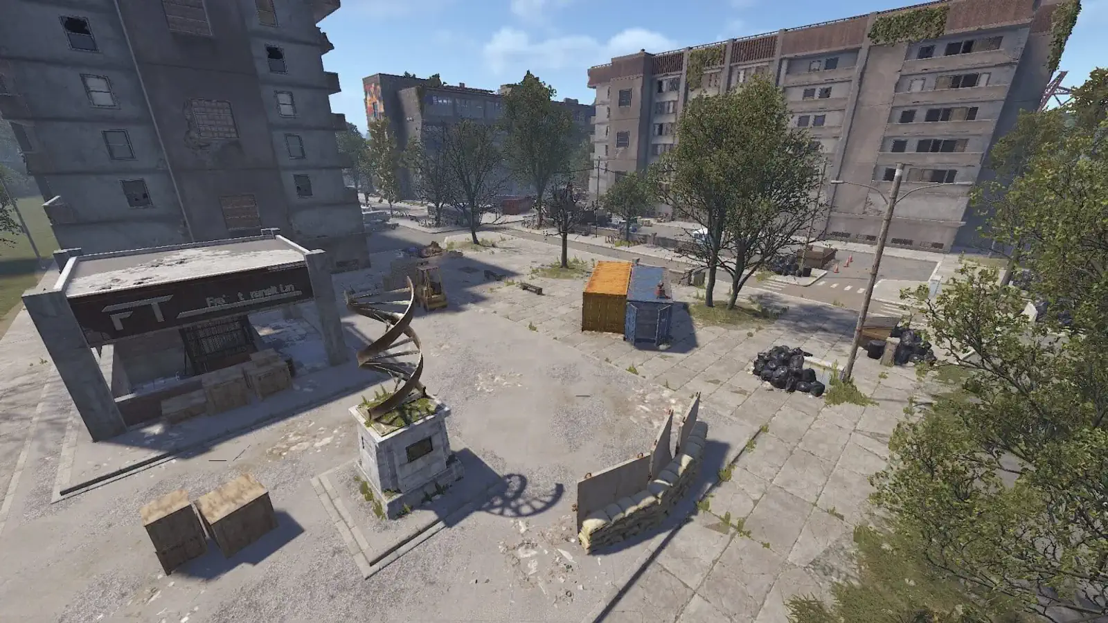 Apartment Complex central plaza