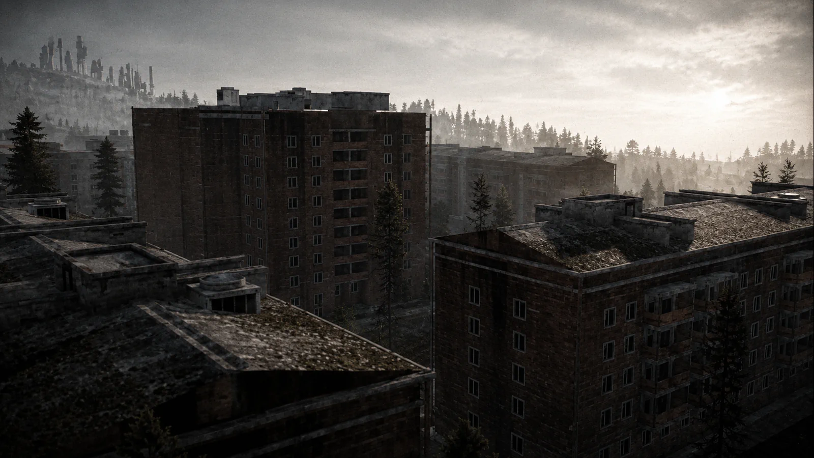 Apartment towers overlooking the Zone